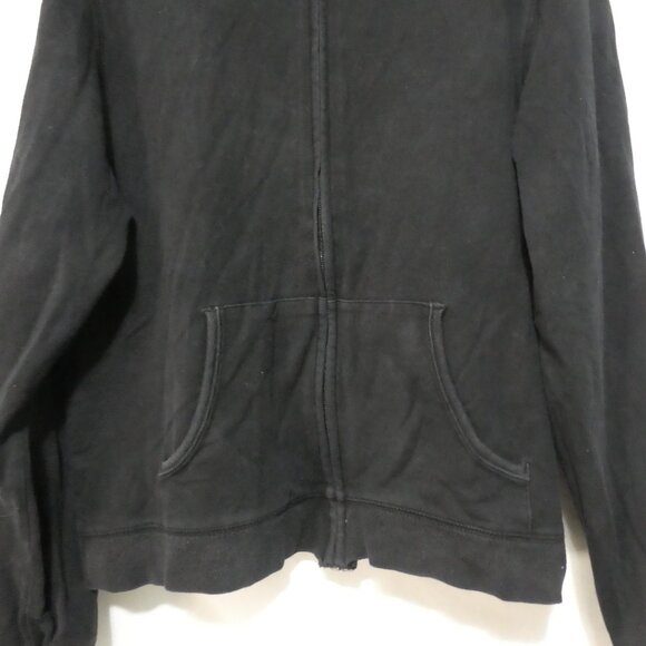 OLD NAVY - Stretch | 18 pit to pit measured | Black Zip-Up Hooded Sweatshirt - Picture 8 of 15